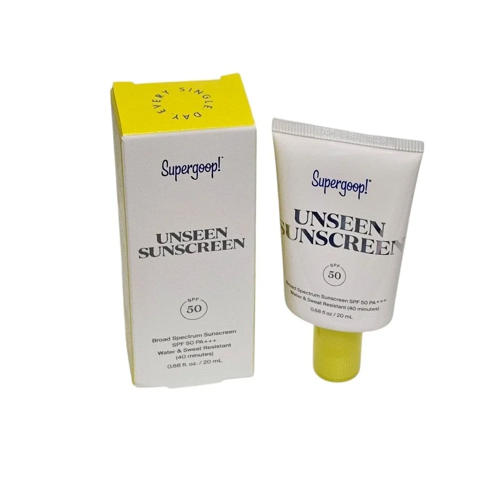 Supergoop! Unseen Sunscreen SPF 50 Water Sweat Resistant Travel Size 0.68oz‎